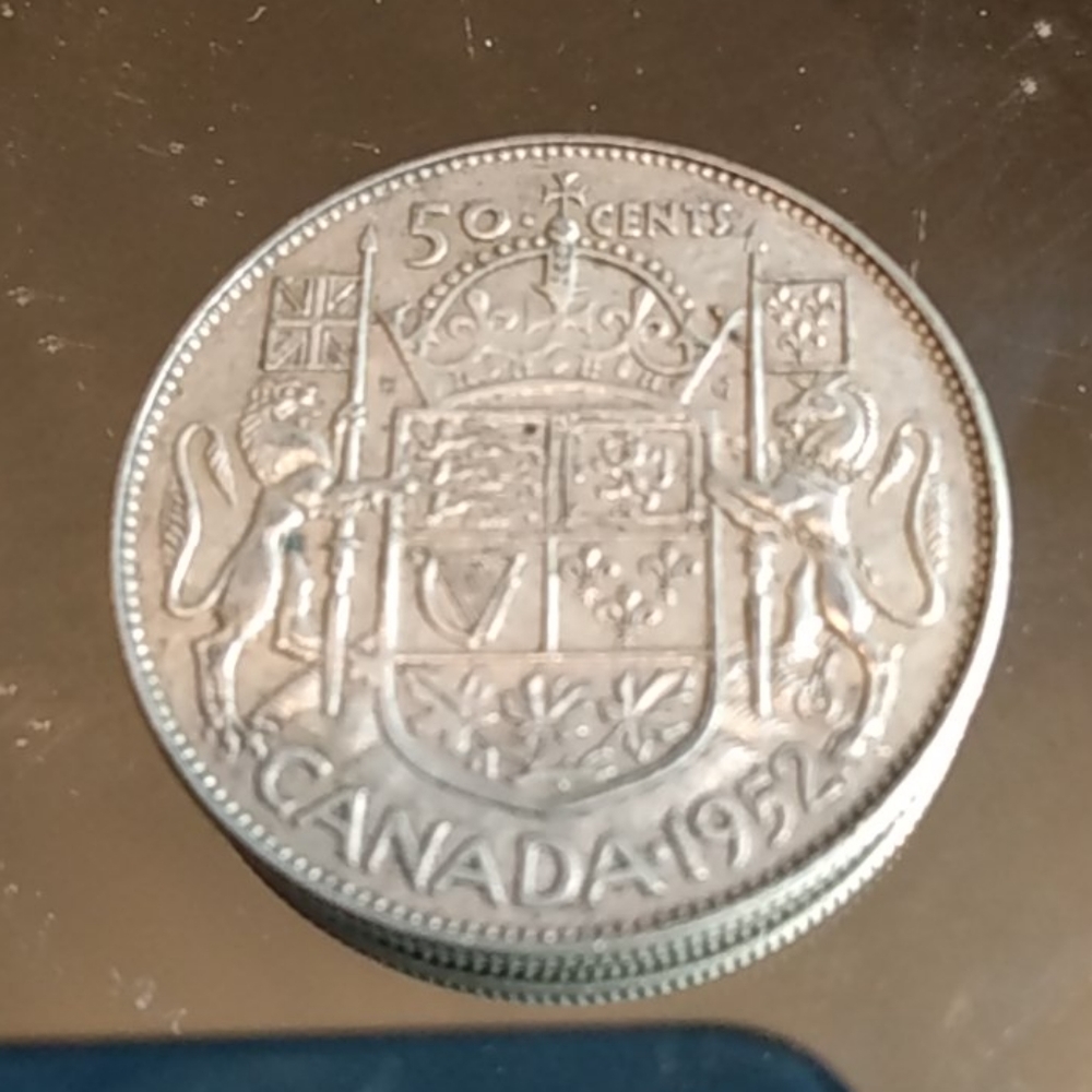 1952 silver half dollar coin